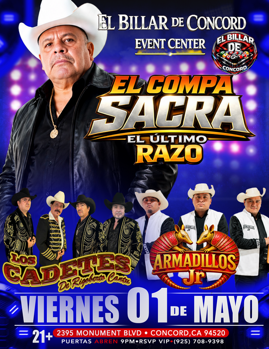 El Billar de Concord (Concord, CA) El Compa Sacra, Los Armadillos Jr