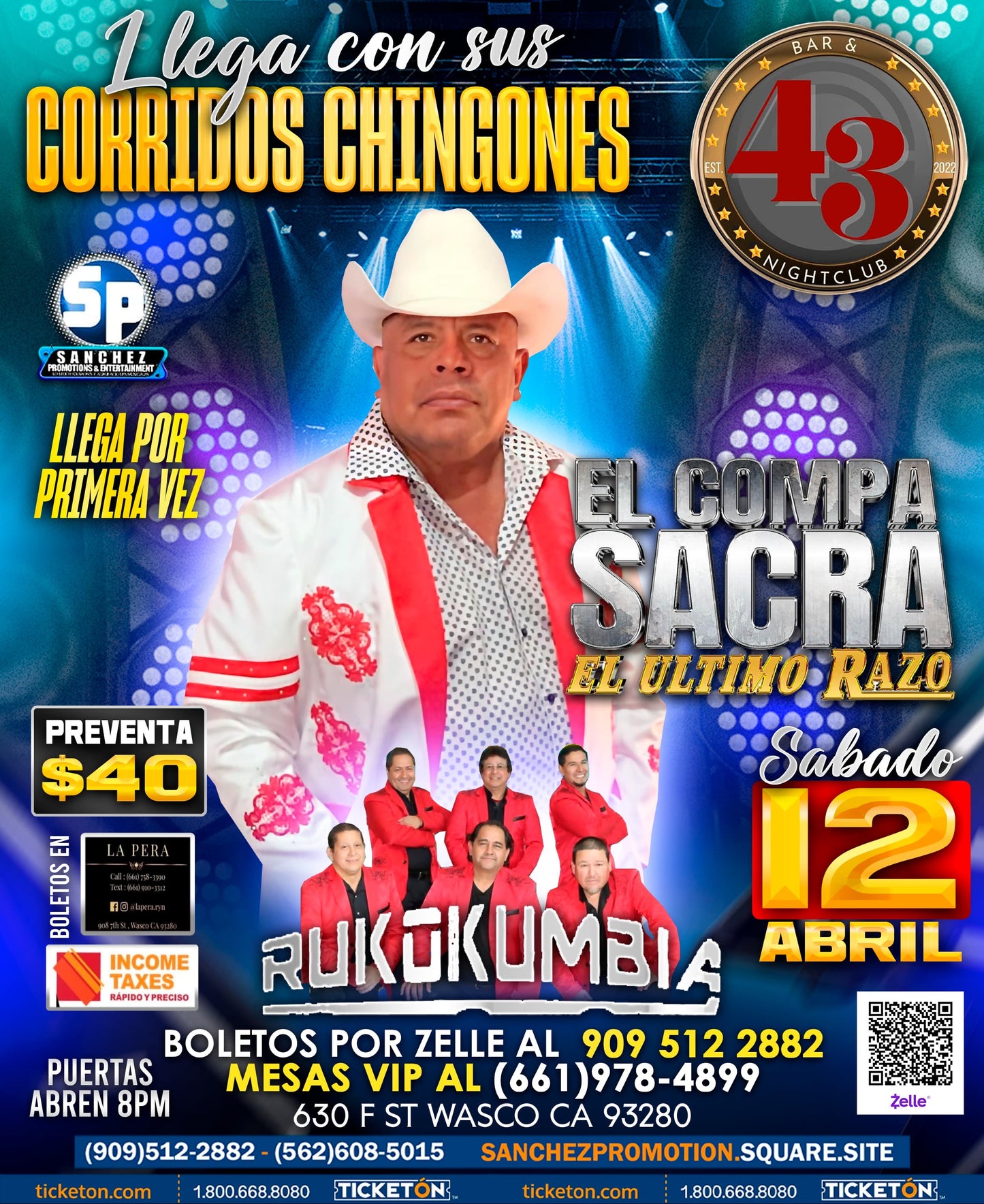 Bar 43 (Wasco ,CA )   El Compa Sacra